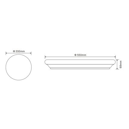 Globo - LED lubinis šviestuvas su nuotolinio valdymo pultu LED/60W/230V