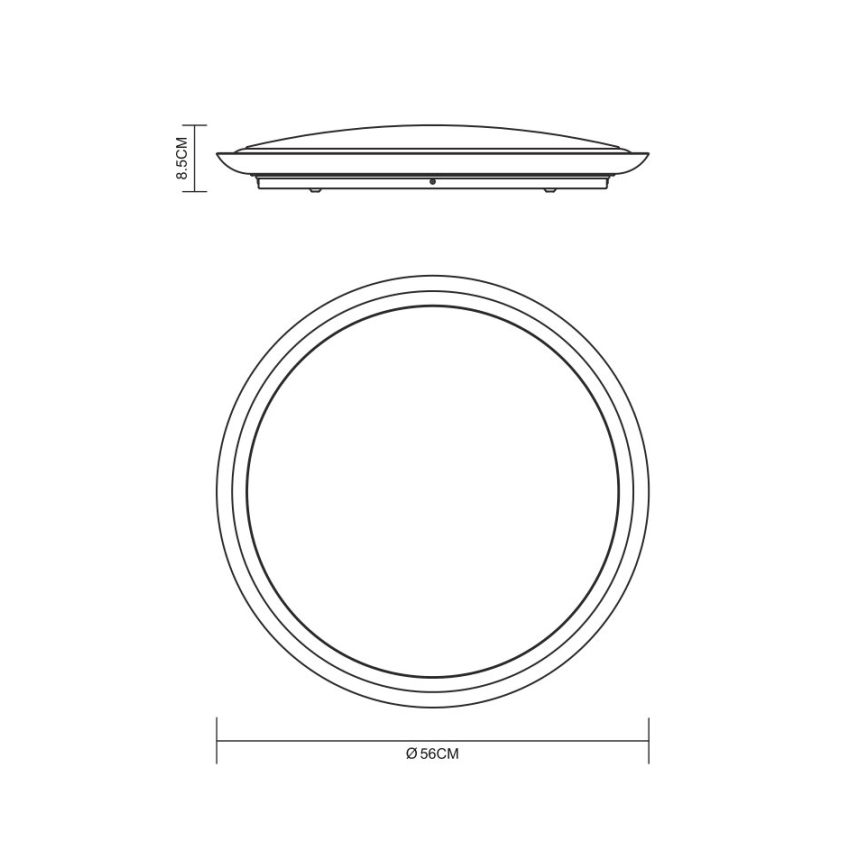 „Globo“ - LED pritemdomas lubinis šviestuvas LED / 40W / 230V + nuotolinio valdymo pultas