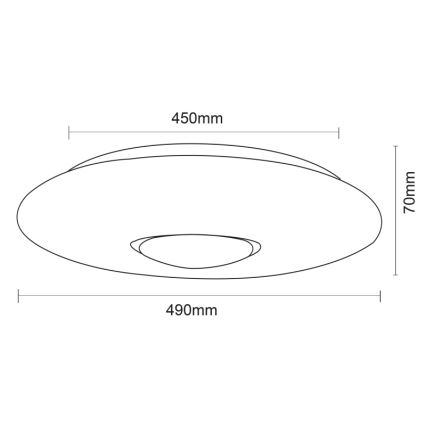 Globo - RGBW Reguliuojamas lubinis šviestuvas LED/40W/230V 3000-6500K + nuotolinio valdymo pultas