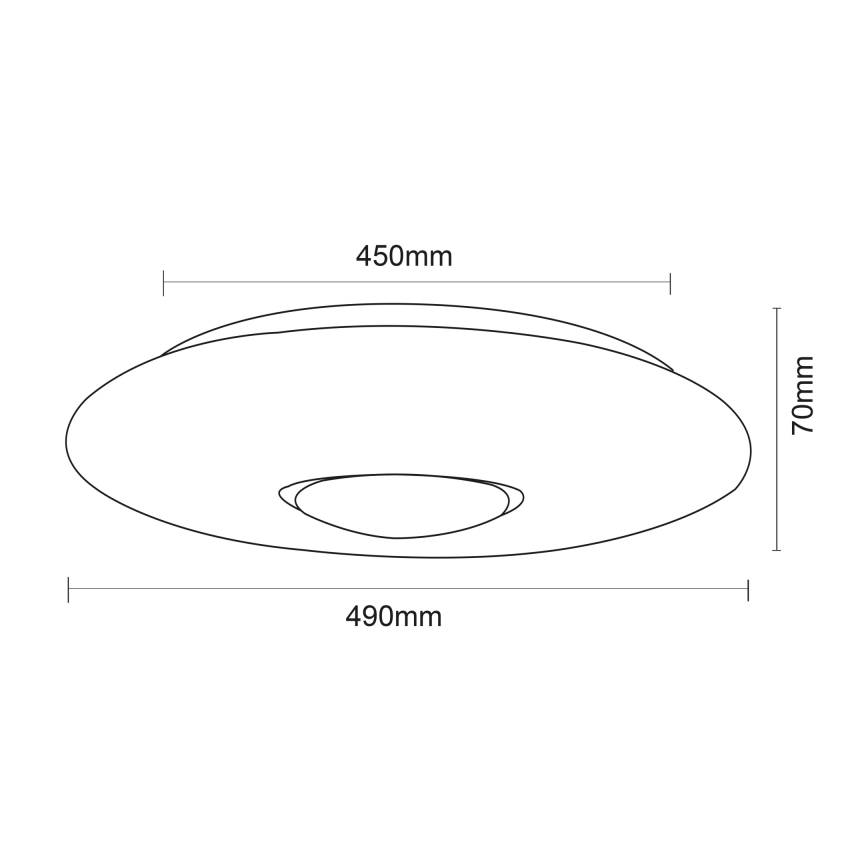 Globo - RGBW Reguliuojamas lubinis šviestuvas LED/40W/230V 3000-6500K + nuotolinio valdymo pultas