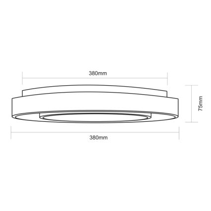 Globo - RGBW Reguliuojamas lubinis šviestuvas LED/24W/230V 3000-6500K+ nuotolinio valdymo pultas