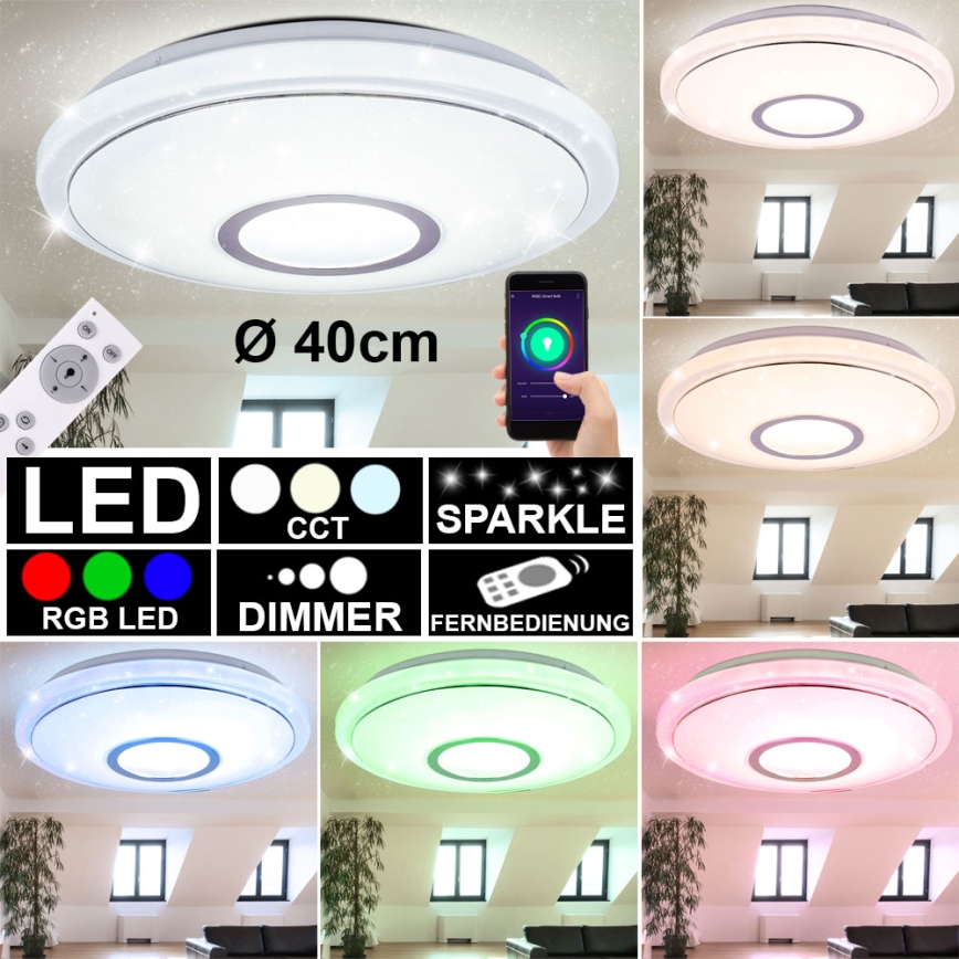 Globo - RGBW Reguliuojamas lubinis šviestuvas LED/16W/230V 2700-6500K WiFi Tuya + nuotolinio valdymo pultas