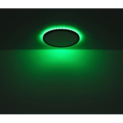 Globo - LED RGB Pritemdomas sieninis vonios šviestuvas LED/18W/230V 3000-6000K + nuotolinio valdymo pultas IP44 juoda