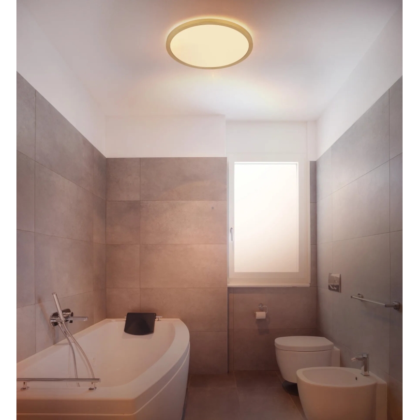 Globo - LED pritemdomas lubinis vonios šviestuvas LED/18W/230V 3000K IP44 diametras 29,4 cm žalvaris