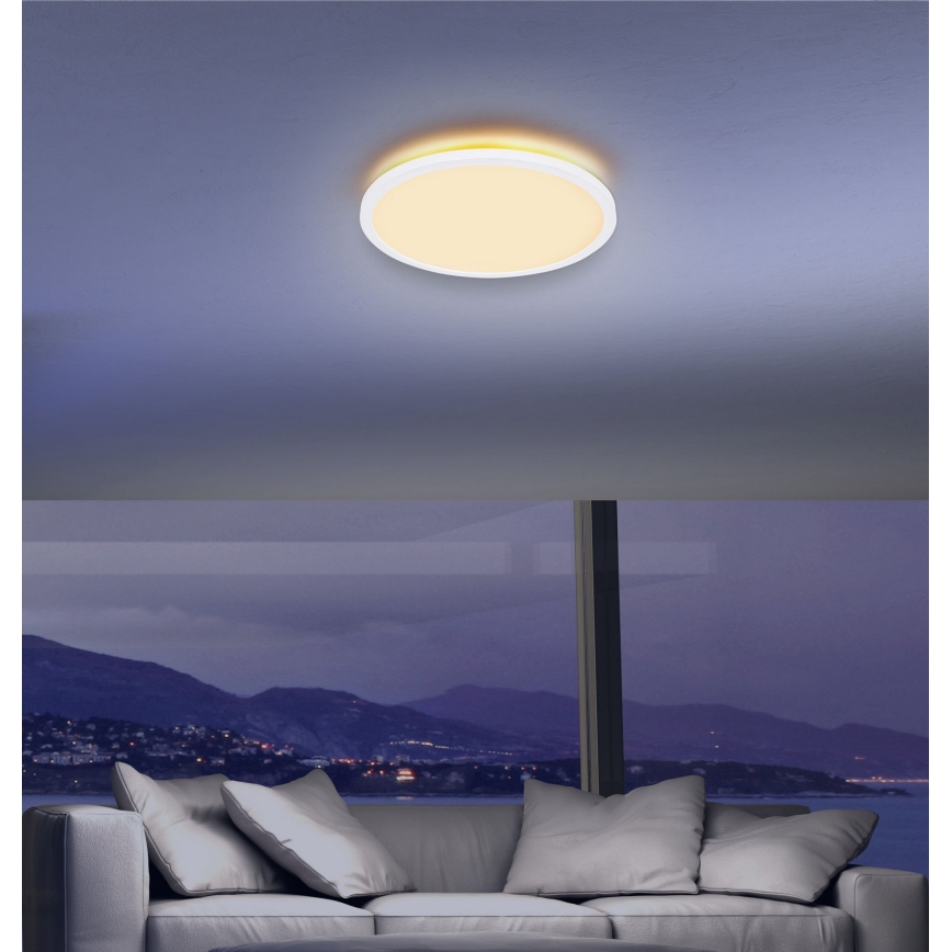 Globo - LED pritemdomas lubinis vonios šviestuvas LED/18W/230V diametras 29,4 cm IP44 balta