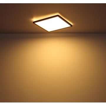 Globo - LED pritemdomas lubinis vonios šviestuvas LED/18W/230V 29,4x29,4 cm IP44 juoda