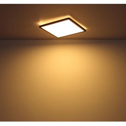 Globo - LED pritemdomas lubinis vonios šviestuvas LED/18W/230V 29,4x29,4 cm IP44 juoda