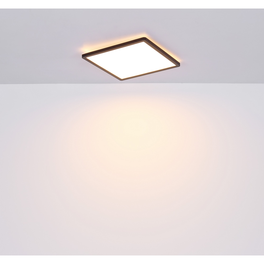 Globo - LED pritemdomas lubinis vonios šviestuvas LED/18W/230V 29,4x29,4 cm IP44 juoda