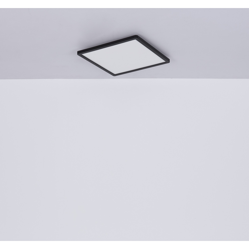 Globo - LED pritemdomas lubinis vonios šviestuvas LED/18W/230V 29,4x29,4 cm IP44 juoda