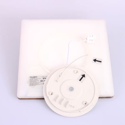 Globo - LED pritemdomas lubinis vonios šviestuvas LED/18W/230V 29,4x29,4 cm IP44 ruda
