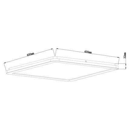 Globo - LED pritemdomas lubinis vonios šviestuvas LED/24W/230V 42x42 cm IP44 balta