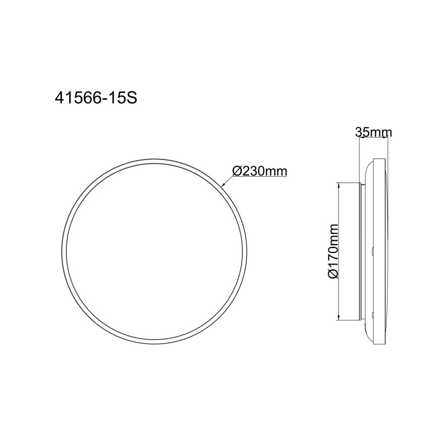 Globo - LED lubinis šviestuvas LED/15W/230V 4000K diametras 23 cm juoda