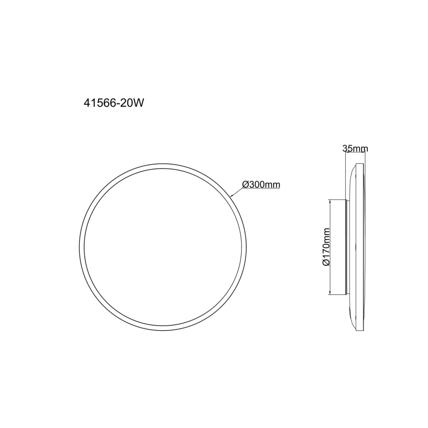 Globo - LED lubinis šviestuvas LED/20W/230V 4000K skersmuo 30 cm, baltas