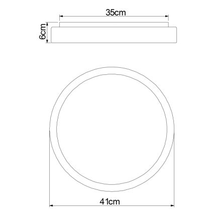 Globo - LED Pritemdomas lubinis šviestuvas LED/18W/230V 2700-6500K + nuotolinio valdymo pultas