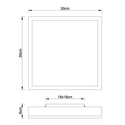 Globo - LED lubinis šviestuvas LED/12W/230V 3000K 30x30 cm