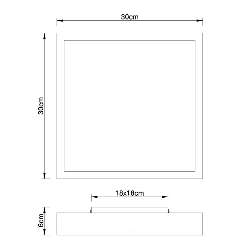 Globo - LED lubinis šviestuvas LED/12W/230V 3000K 30x30 cm