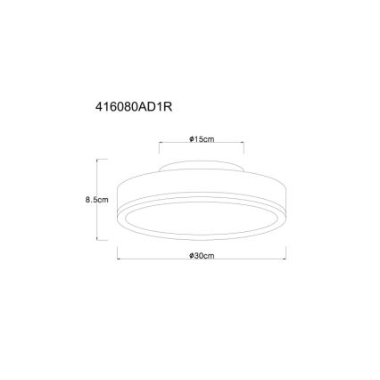 Globo - LED lubinis šviestuvas LED/12W/230V 3000K diametras 30 cm