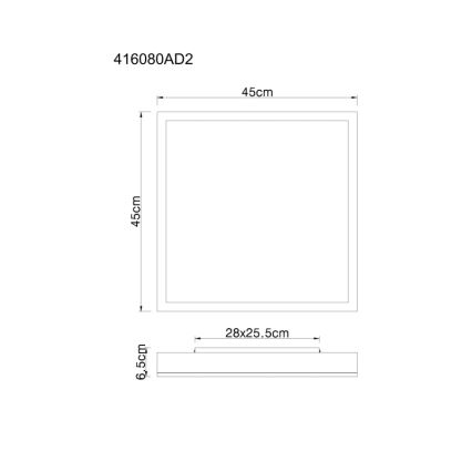 Globo - LED lubinis šviestuvas LED/24W/230V 3000K 45x45 cm