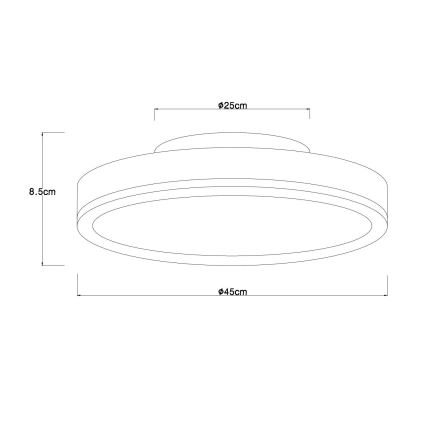 Globo - reguliuojamas LED lubinis šviestuvas LED/24W/230V 2700-6500K skersm. 45 cm + nuotolinis valdymas