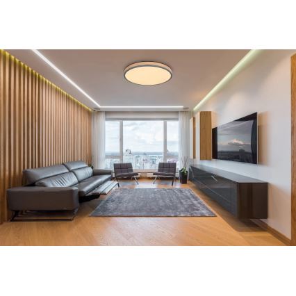 Globo - LED Pritemdomas lubinis šviestuvas LED/40W/230V 2700-6500K diametras 60 cm + nuotolinio valdymo pultas ruda/pilka