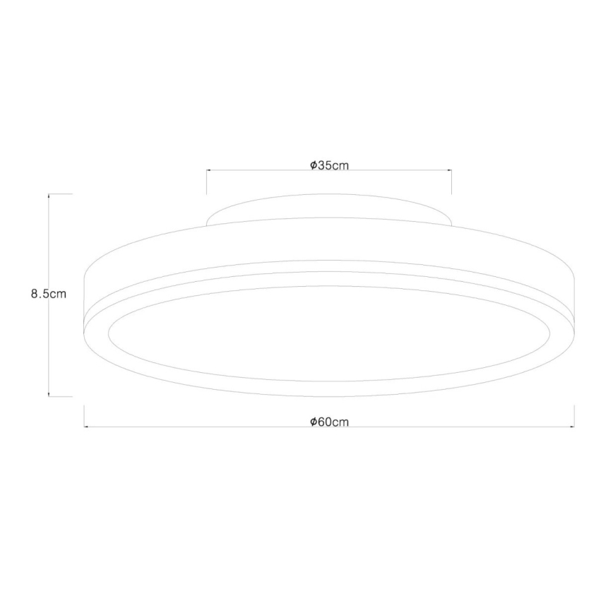 Globo - LED Pritemdomas lubinis šviestuvas LED/40W/230V 2700-6500K diametras 60 cm + nuotolinio valdymo pultas ruda/pilka
