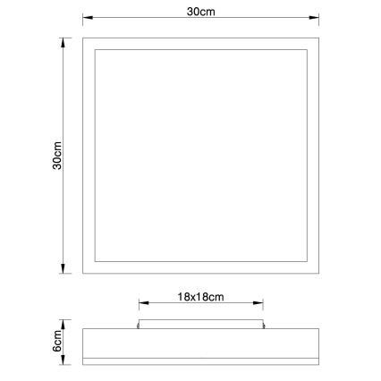 Globo - LED lubinis šviestuvas LED/12W/230V 30x30 cm ruda