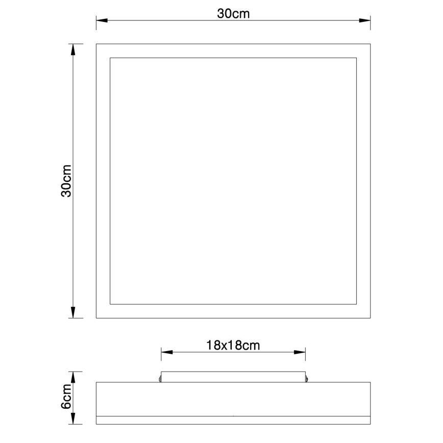 Globo - LED lubinis šviestuvas LED/12W/230V 30x30 cm ruda
