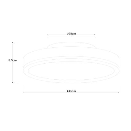 Globo - LED lubinis šviestuvas LED/24W/230V diametras 45 cm ruda