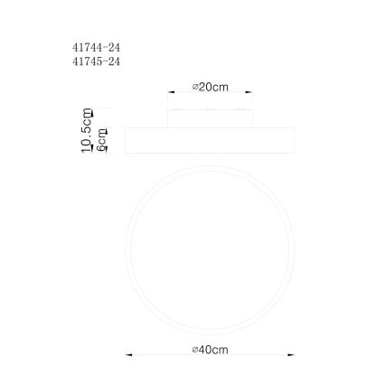 Globo - LED Reguliuojamas lubinis šviestuvas LED/24W/230V + valdymo pultas