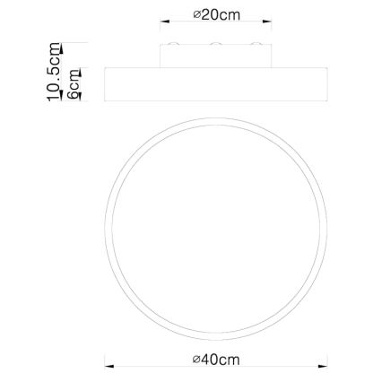 Globo - LED Pritemdomas lubinis šviestuvas LED/24W/230V 3000-6000K + nuotolinio valdymo pultas