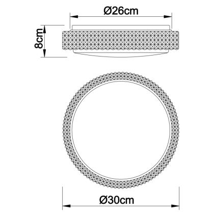 Globo - LED lubinis šviestuvas LED/12W/230V 2700/4200/6500K diametras 30 cm