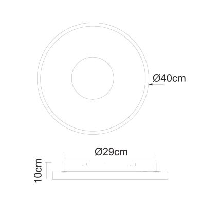Globo - LED Pritemdomas lubinis šviestuvas LED/30W/230V + nuotolinio valdymo pultas