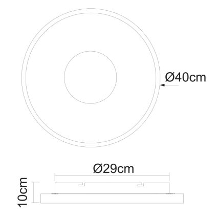 Globo - LED Pritemdomas lubinis šviestuvas LED/30W/230V + nuotolinio valdymo pultas