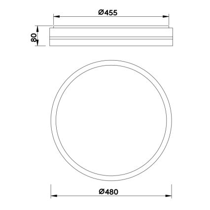 Globo - LED Pritemdomas lubinis šviestuvas LED/40W/230V + nuotolinio valdymo pultas