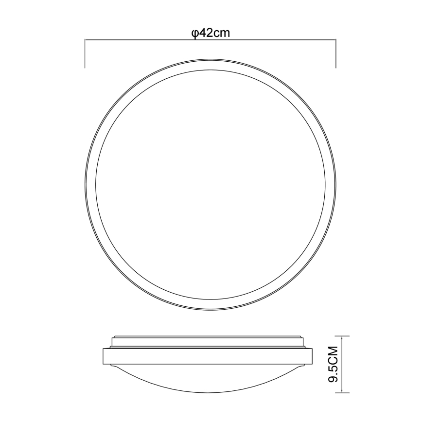 Globo - LED lubinis šviestuvas LED/24W/230V 3000/4500/6000K diametras 42 cm