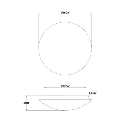 Globo - LED lubų šviestuvas LED/16W/230V 3000K Ø 26 cm