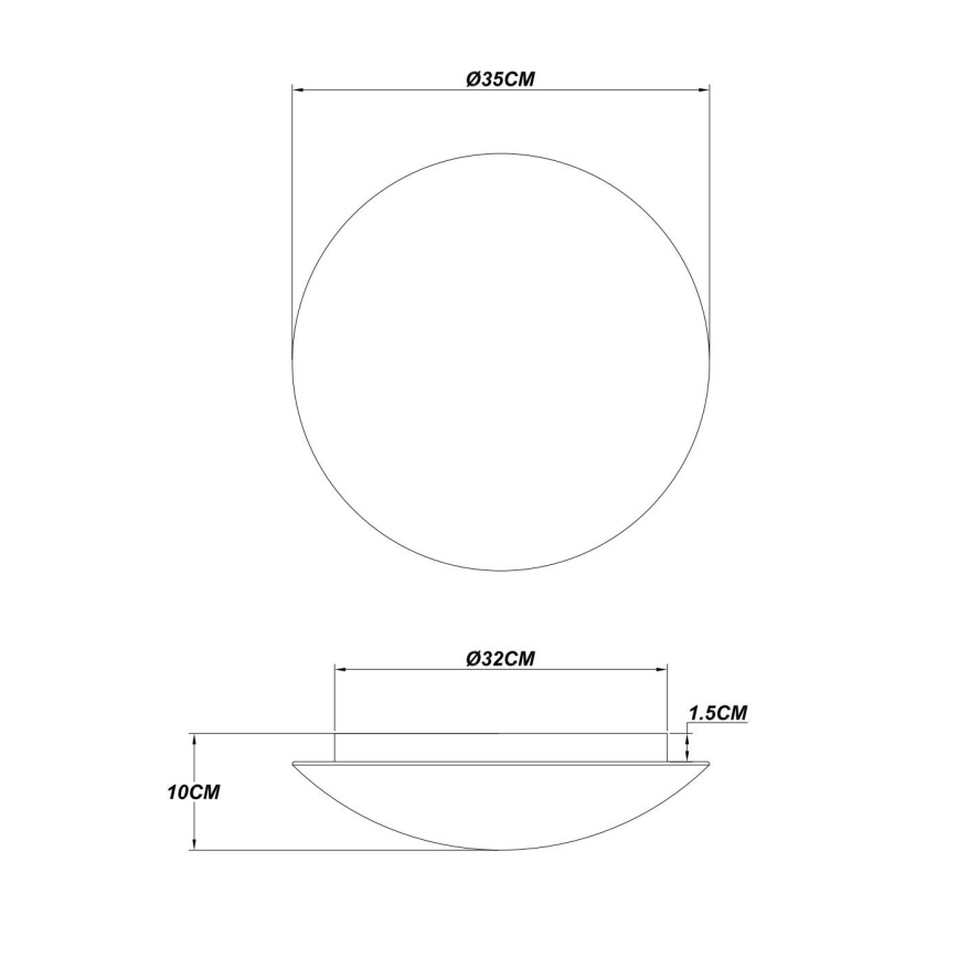 Globo - LED lubinis šviestuvas, 24 W, 230 V, 3000 K, skersmuo 35 cm