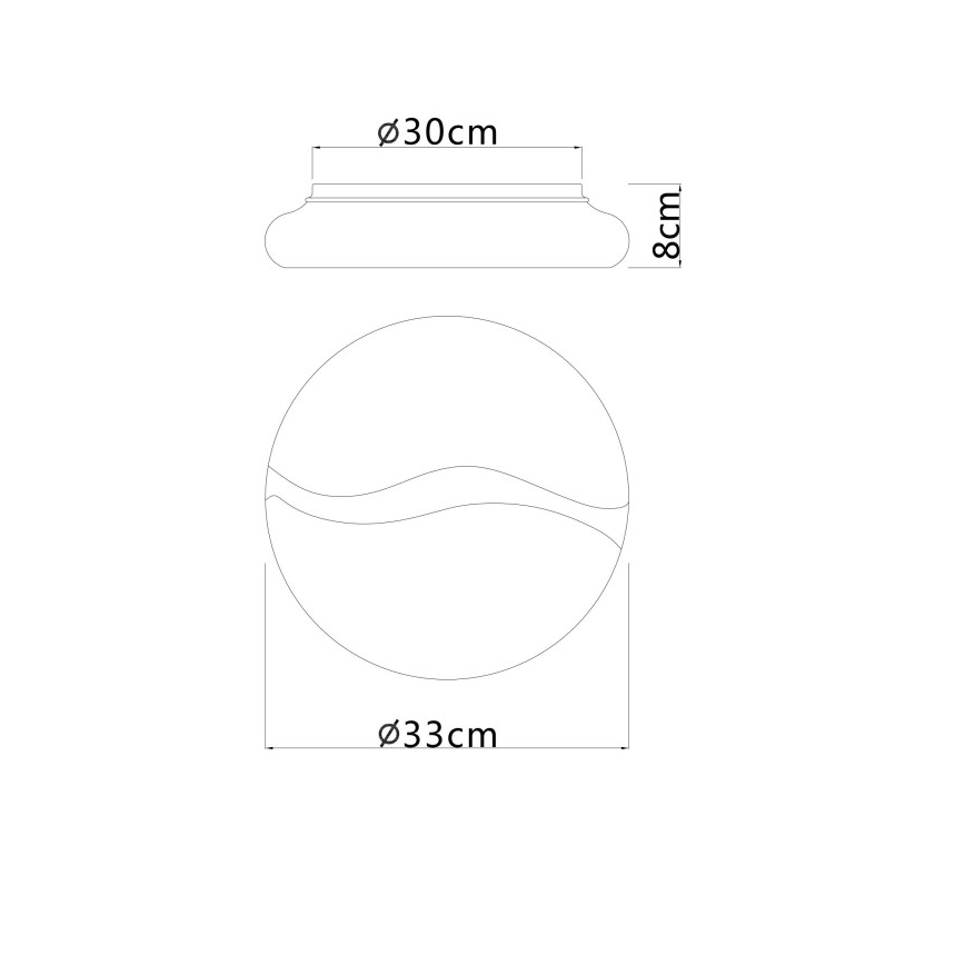 Globo - LED lubinis šviestuvas LED/24W/230V 3000/4200/6000K skersmuo 33 cm