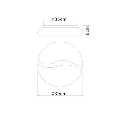 Globo - LED lubinis šviestuvas LED/24W/230V 3000/4200/6000K skersmuo 39 cm