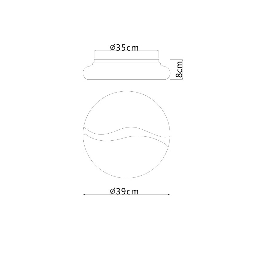 Globo - LED lubinis šviestuvas LED/24W/230V 3000/4200/6000K skersmuo 39 cm