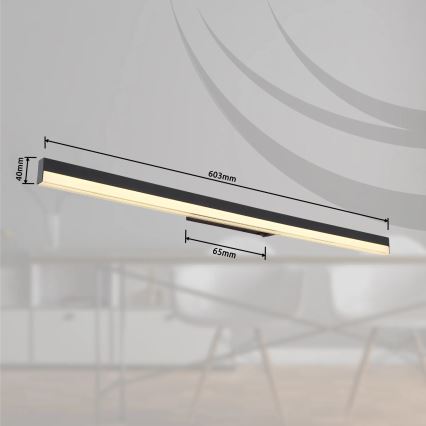 Globo - LED sieninis šviestuvas LED/18W/230V 3000/6000K 80 cm juoda