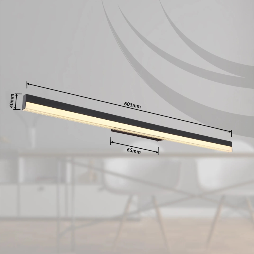 Globo - LED sieninis šviestuvas LED/18W/230V 3000/6000K 80 cm juoda