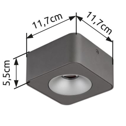 Globo - LED lubinis šviestuvas LED/6,5W/230V 11,7x11,7 cm