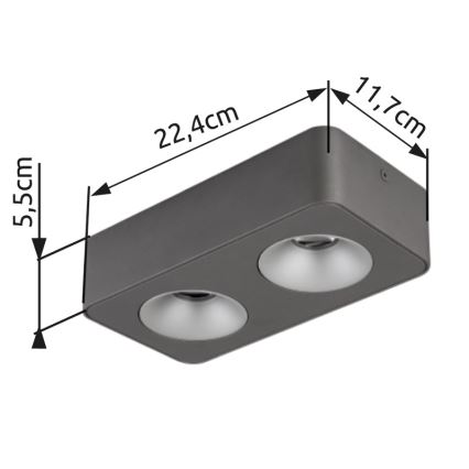 Globo - LED lubinis šviestuvas LED/11W/230V 11,7x22,4 cm