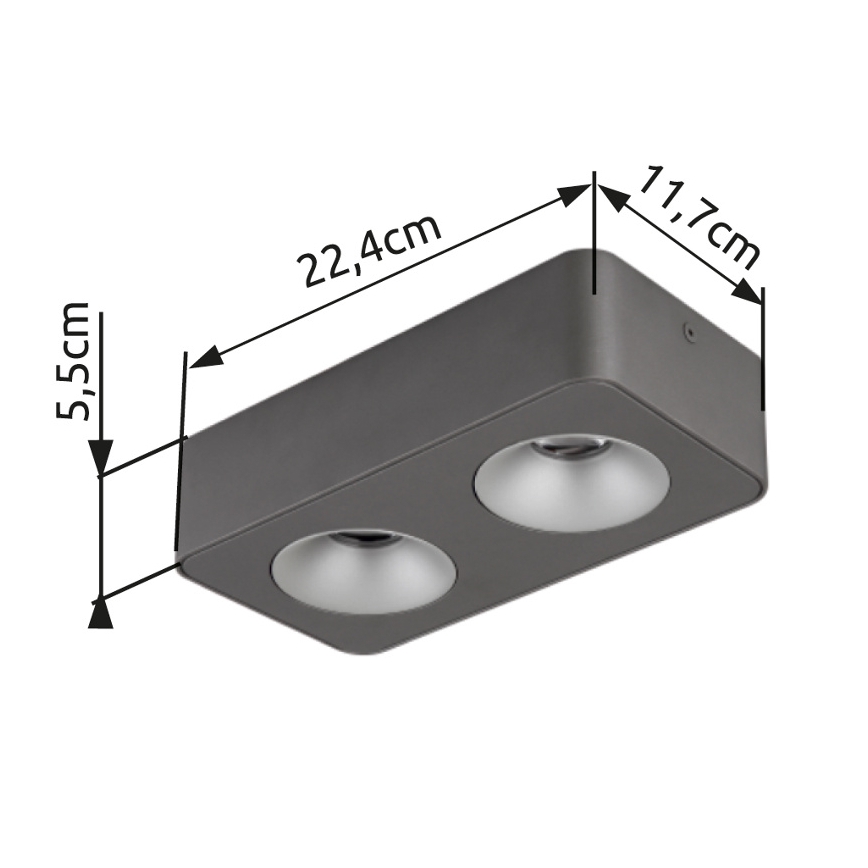 Globo - LED lubinis šviestuvas LED/11W/230V 11,7x22,4 cm