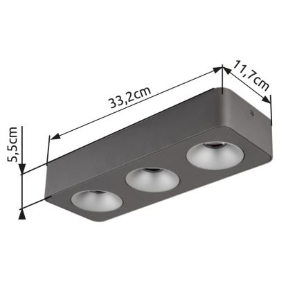 Globo - LED lubinis šviestuvas LED/14W/230V 11,7x33,2 cm