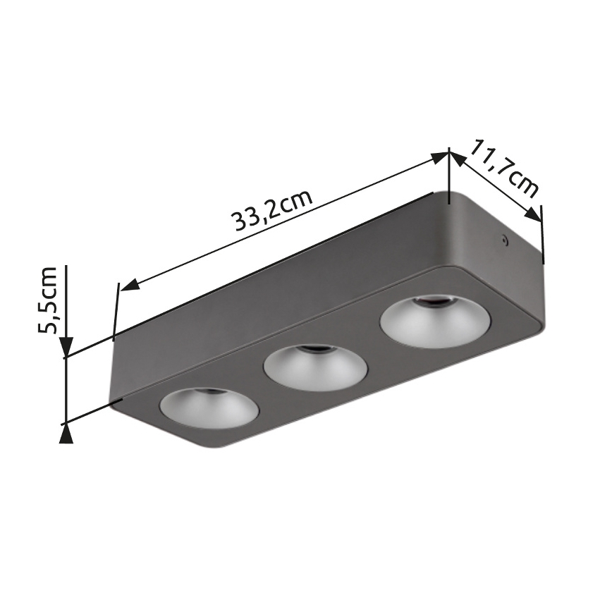 Globo - LED lubinis šviestuvas LED/14W/230V 11,7x33,2 cm