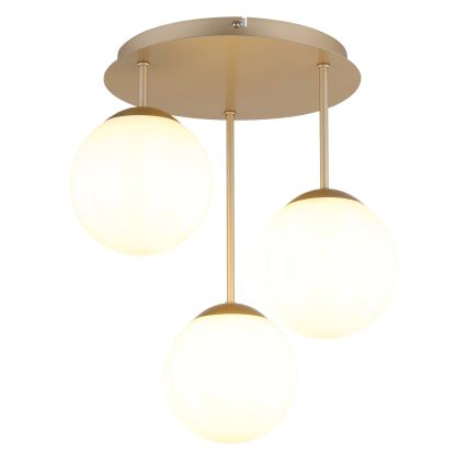 Globo - Prigludusi žalvarinė liustra 3xE14/25W/230V