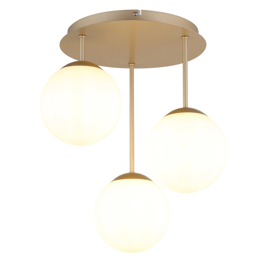 Globo - Prigludusi žalvarinė liustra 3xE14/25W/230V