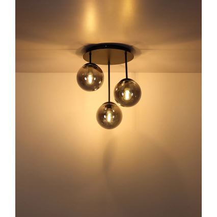 Globo - Stropinė liustra 3xE14/25W/230V juoda